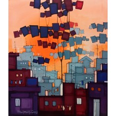 Salman Farooqi, 30 x 36 Inch, Acrylic on Canvas, Landscape Painting, AC-SF-692